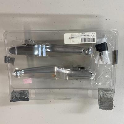 Two Chrome-Colored Motorcycle Levers
