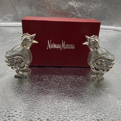 Vintage Godinger Silver/Crystal Salt & Pepper