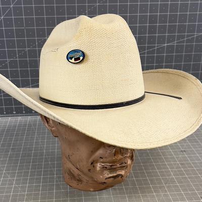 Straw Cowboy Hat Edby Bros. Est. 7-5/8" 