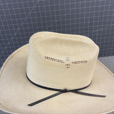Straw Cowboy Hat Edby Bros. Est. 7-5/8" 