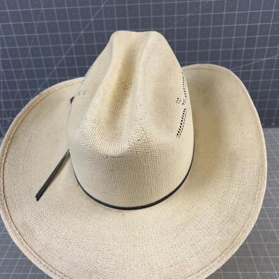 Straw Cowboy Hat Edby Bros. Est. 7-5/8" 