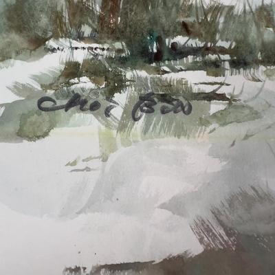 Water Color Painting of the Farmstead. 