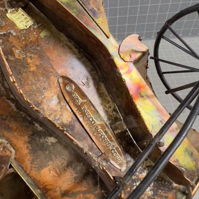 Old Timey Car Metal Sculpture 