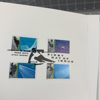 Winter Sports Olympic 2002 First Day Issue Signed by Various Speakers of the Event. 