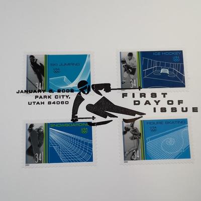 Winter Sports Olympic 2002 First Day Issue Signed by Various Speakers of the Event. 