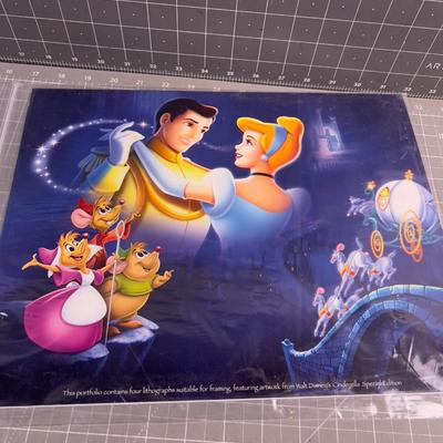Cinderella Special Edition (4) Lithograph Set COLLECTIBLE! 