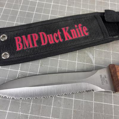 Duct Knife With a Sheath