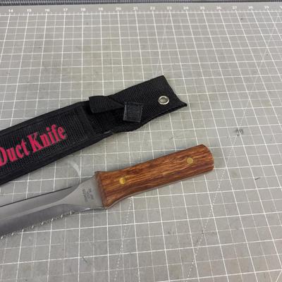 Duct Knife With a Sheath