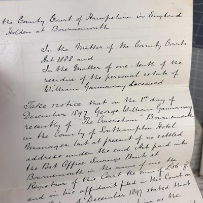 Old Antique Mining Deeds & Tax Deeds,  Early 1900's 