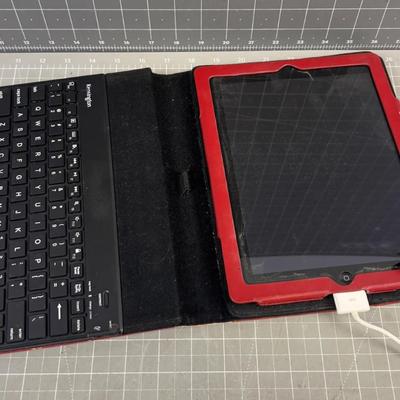 Older iPad with a Key Board