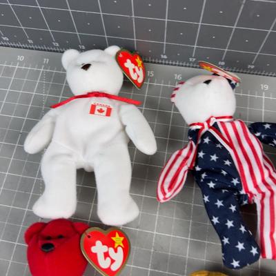 7 Miniature Beanie Babies - 