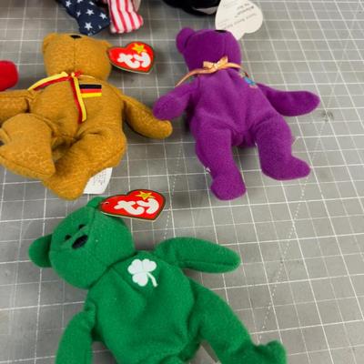 7 Miniature Beanie Babies - 
