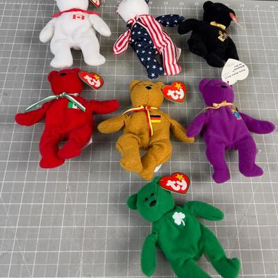 7 Miniature Beanie Babies - 