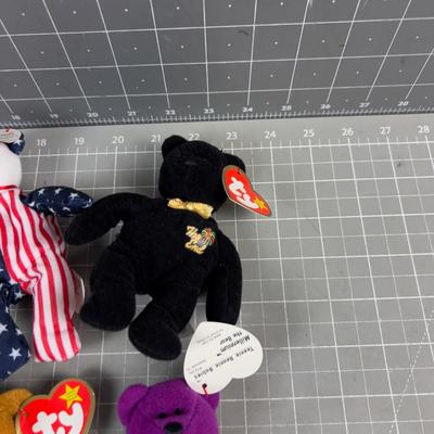 7 Miniature Beanie Babies - 