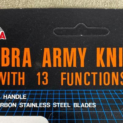 COBRA ARMY UTILITY KNIFE 13 FUNCTIONS MULTI TOOL NOS 