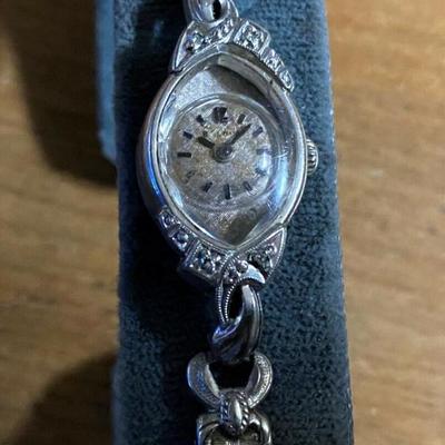BULOVA 1964 FIRST LADY WATCH 10K RG DIAMOND 17J ANALOG