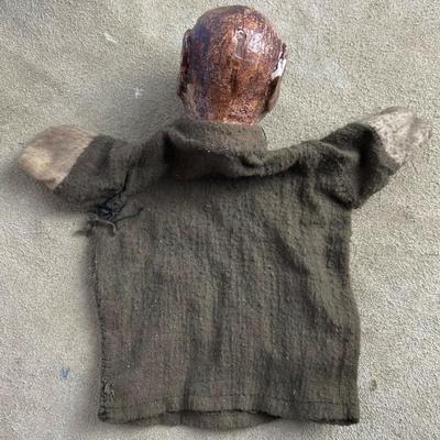 antique COMPOSITE MONKEY HAND PUPPET 