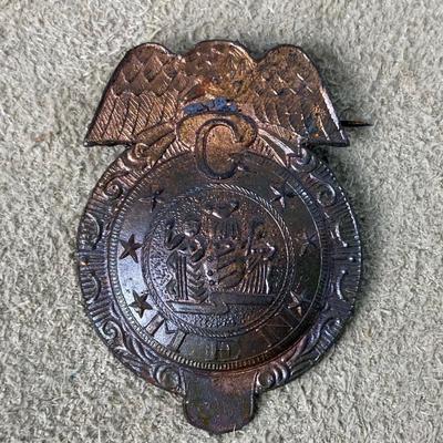 vintage novelty G MAN BADGE JOHNSON SMITH & CO 