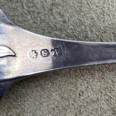 JOSEPH SEYMOUR WREATH 1854 COIN SILVER TEASPOONS pair
