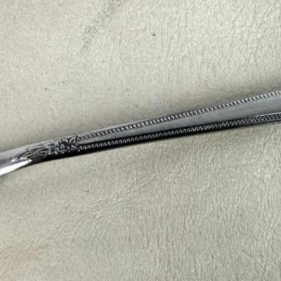 ROGERS CO STANLEY ROBERTS STAINLESS BEADED ELEGANCE ICED TEA SPOONS 6