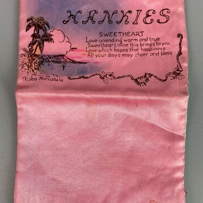 WWII HAWAIIAN SWEETHEART SOUVENIR HANKIE CACHET 
