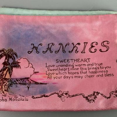 WWII HAWAIIAN SWEETHEART SOUVENIR HANKIE CACHET 