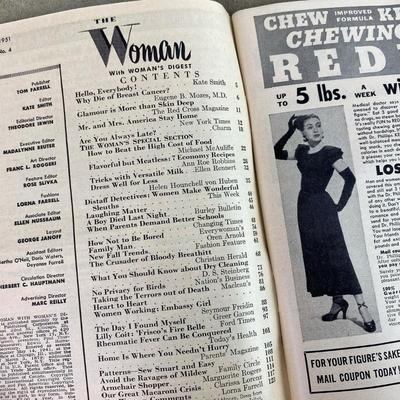 THE WOMAN with WOMAN'S DIGEST MAGAZINE JULY SEPT 1951 