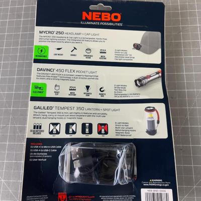NEBO NEW Headlamp+Lantern+Pocket Knife