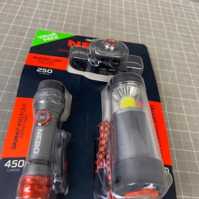 NEBO NEW Headlamp+Lantern+Pocket Knife
