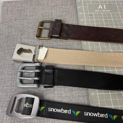 4 Men's Belts 