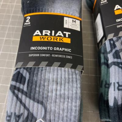 2 Pair Of NEW ARIAT Work Sock, Unisex 