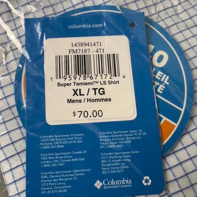 NEW Columbia Man Shirt Size XL 