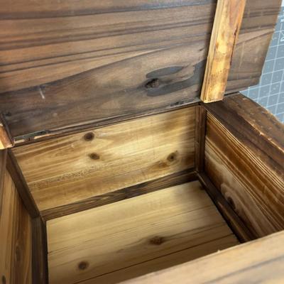Rustic Small Side Table with A Hide A Way Box 