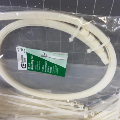 Tub full of Various Sizes of Cable / Zip Ties 