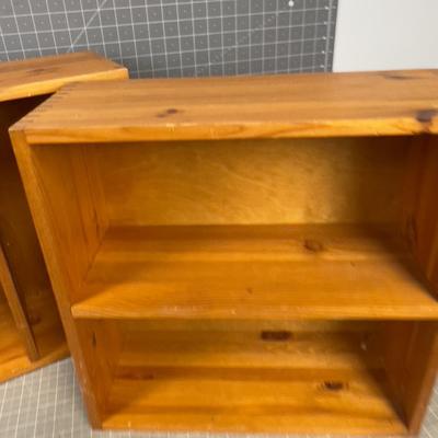 2- PINE Shelves, Vintage 