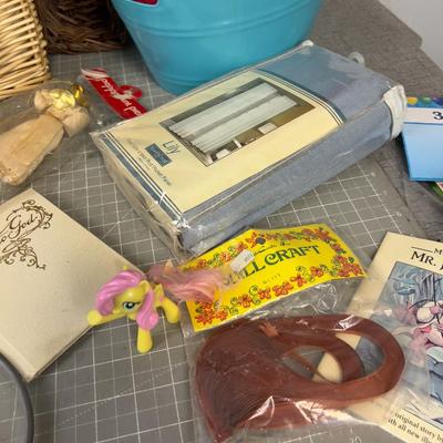Pile - O- Stuff; Baskets, Binder, Books Etc. 