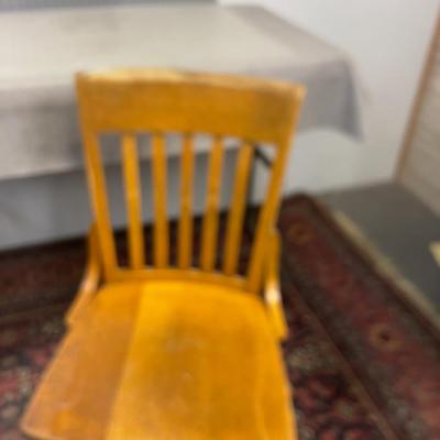 Old Antique OAK Rolling Office Chair