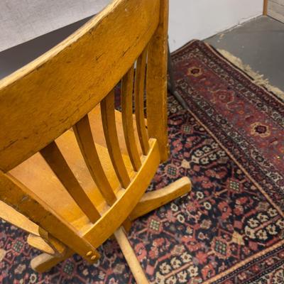 Old Antique OAK Rolling Office Chair