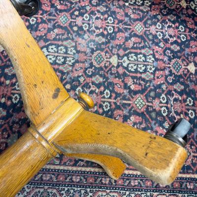 Old Antique OAK Rolling Office Chair
