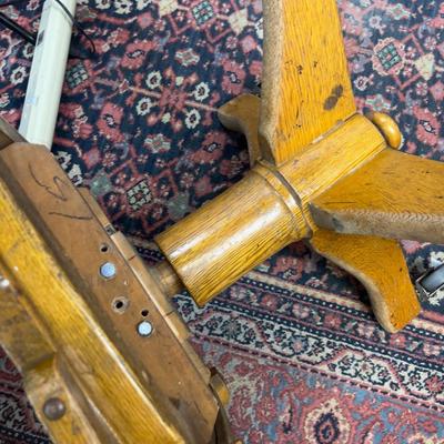 Old Antique OAK Rolling Office Chair