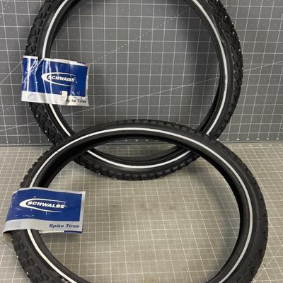 Pair of Winter Tires with Studs NEW 