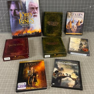 Lord of the Rings and Tolken DVD and 1 Book