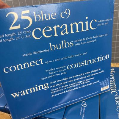 6 Boxes of NEW BLUE Christmas Lights