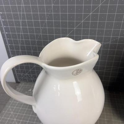 2 White Large PITCHERS 