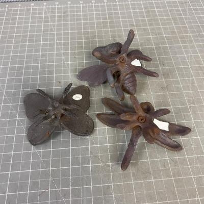 Cast Iron Bugs; Dragonfly, Bee & Butterfly