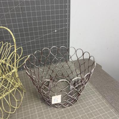 Wire Baskets (2) New 