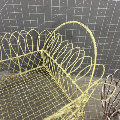 Wire Baskets (2) New 