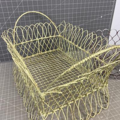 Wire Baskets (2) New 