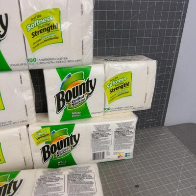 6 NEW Packages of BOUNTY Brand Napkins