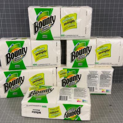6 NEW Packages of BOUNTY Brand Napkins